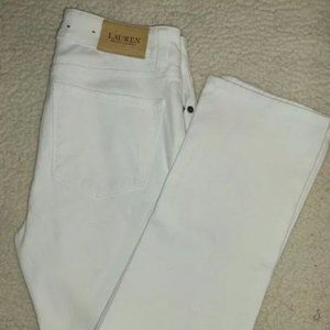 Lauren-Ralph Lauren Ladie's white denim Jeans in size 4 , 29" Waist
